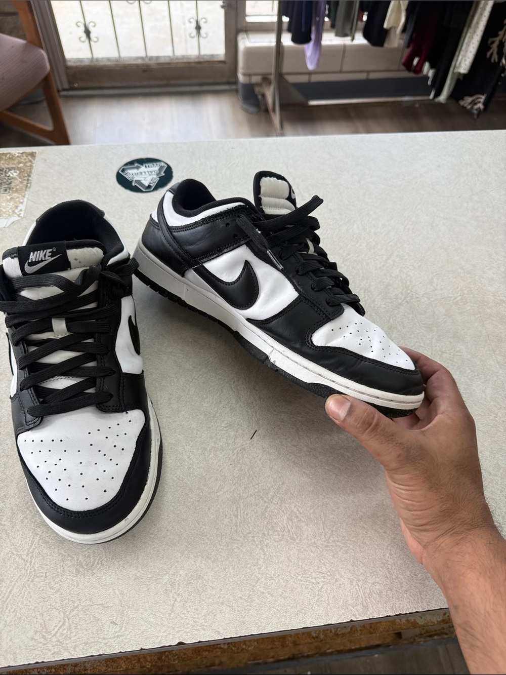 Nike dunks Black and White Men’s Low-Top Sneakers size 12